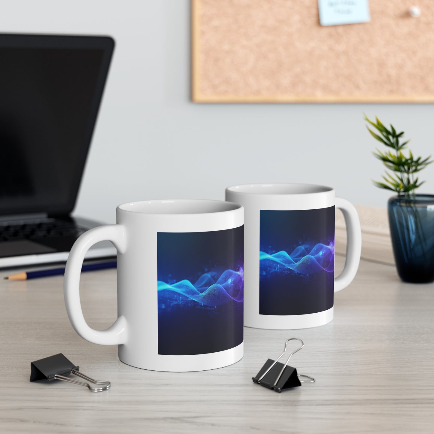 Vibrant Wave Design Mug for Coffee Lovers, Abstract Art Cup, Gift for Friends, Unique Ceramic Mug, Perfect for Home or Office