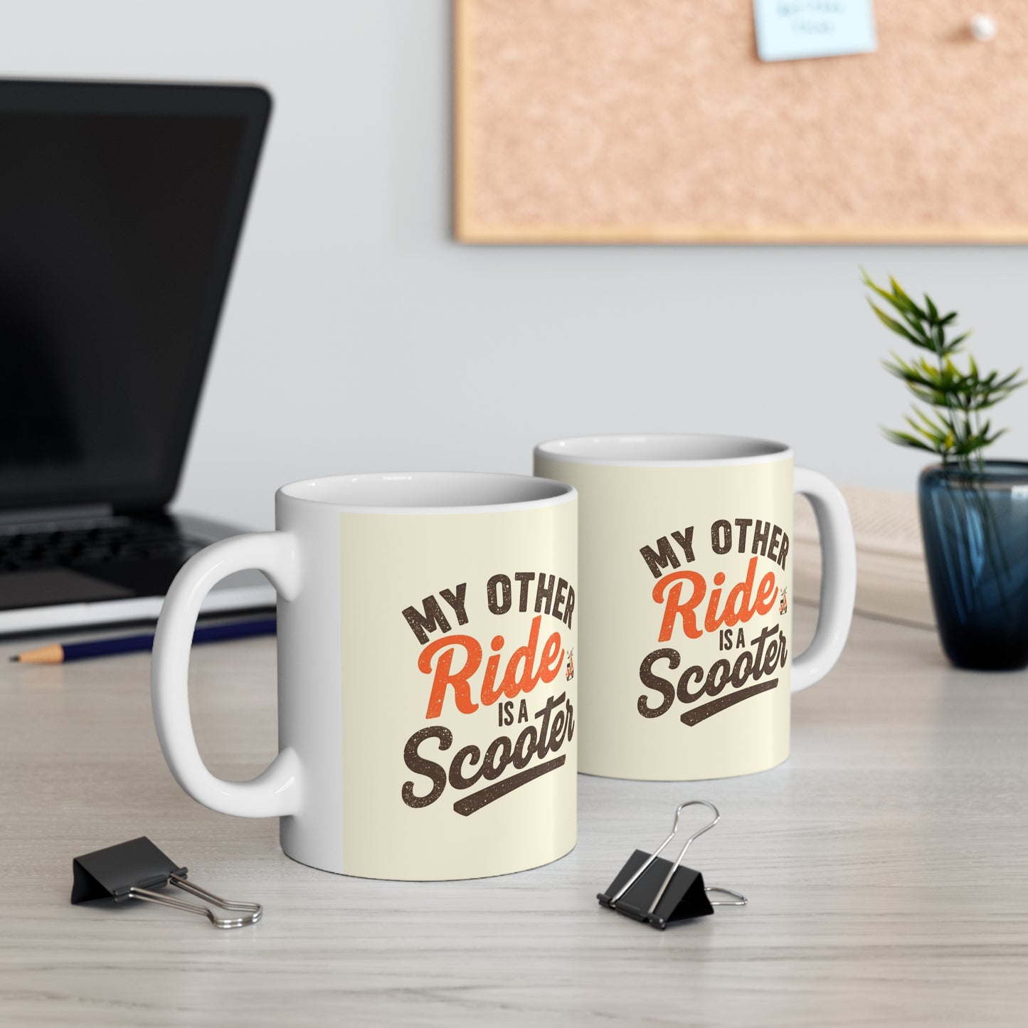 My Other Ride is a Scooter Mug | Fun Coffee Cup for Scooter Lovers, Gift for Riders, Cool Drinkware, Birthday Present, Unique Mug