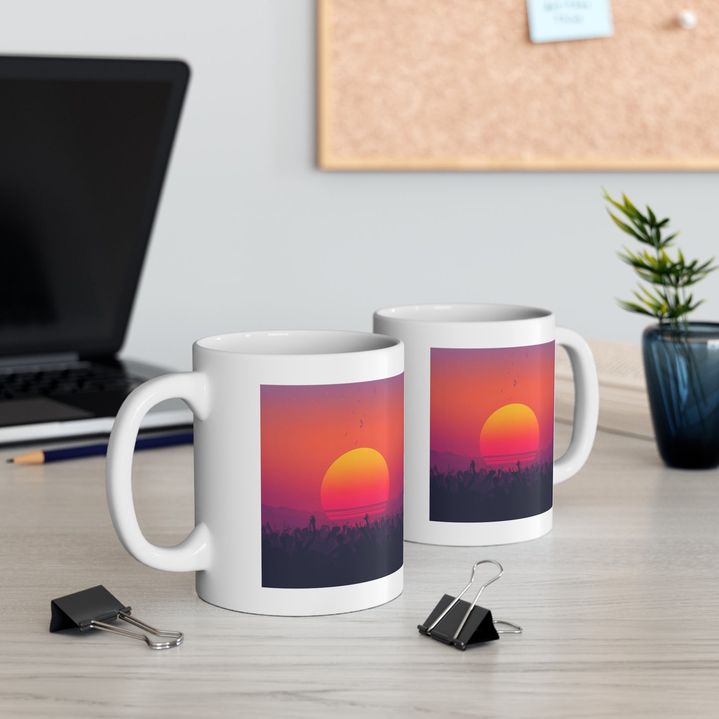 Sunset Serenade Mug | Music Festival Vibe Coffee Cup (11oz)