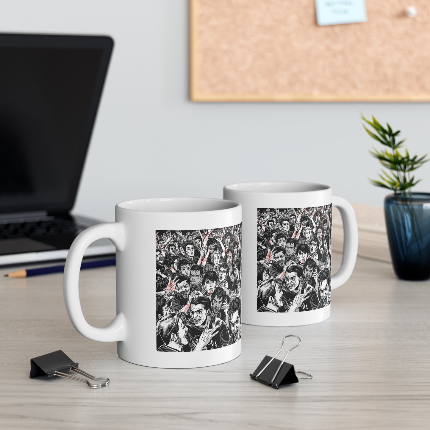 Crowd Energy 11oz White Mug, Gift for Music Lovers, Motivational Coffee Cup, Artwork Mug, Festival Vibes Mug