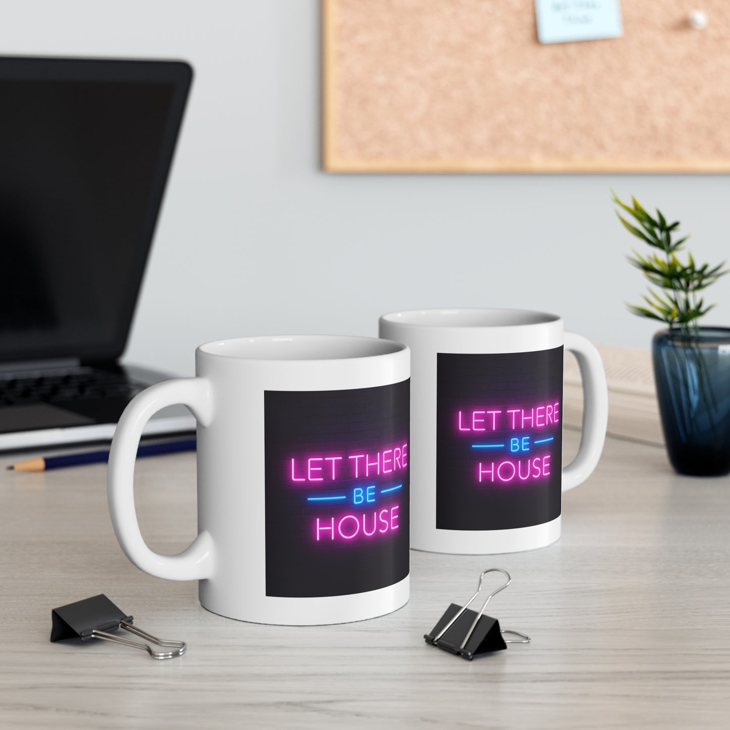 Neon Vibe Mug - Let There Be House | Party Gift, Home Decor, Coffee Lover, DJ Merchandise, Unique Gift Idea