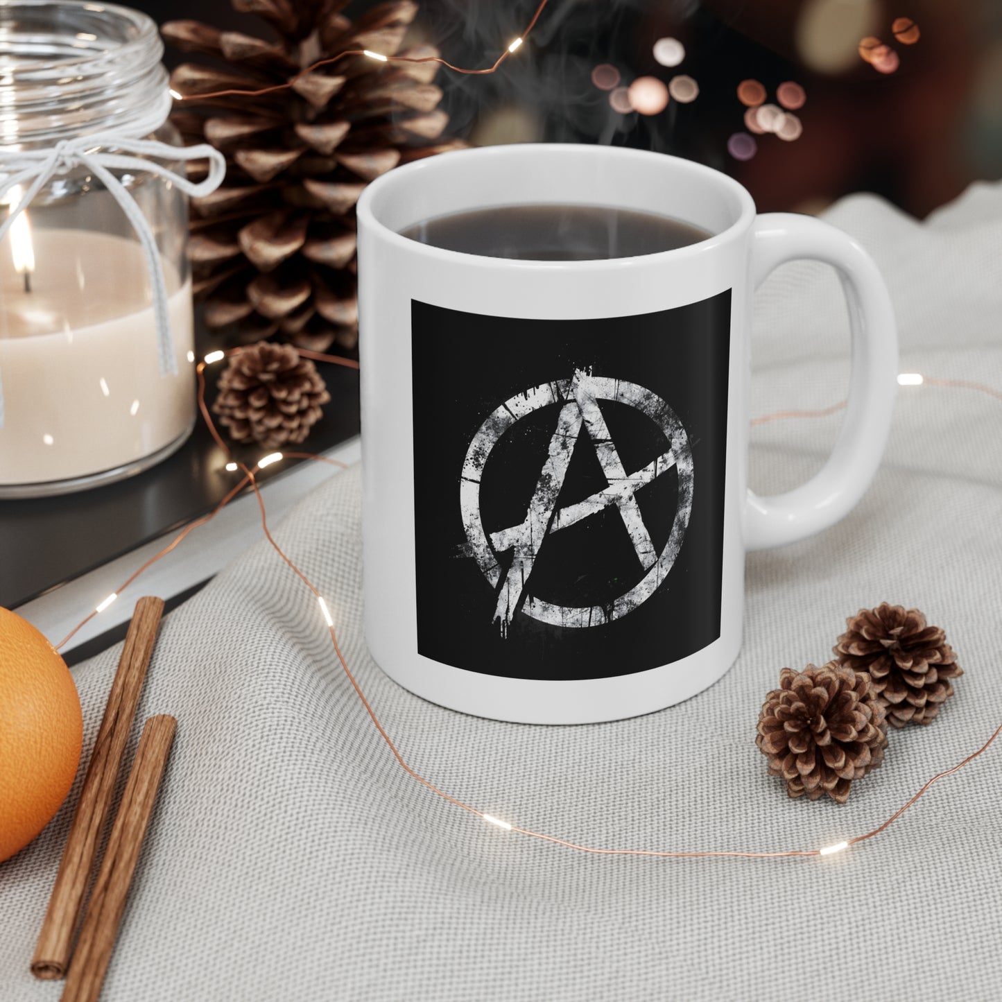 Anarchist Symbol Mug | Unique 11oz Coffee Cup for Activists | Goth Aesthetic Gift, Black and White Tea Mug, Alternative Decor, Edgy [...]