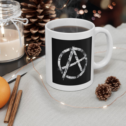 Anarchist Symbol Mug | Unique 11oz Coffee Cup for Activists | Goth Aesthetic Gift, Black and White Tea Mug, Alternative Decor, Edgy [...]