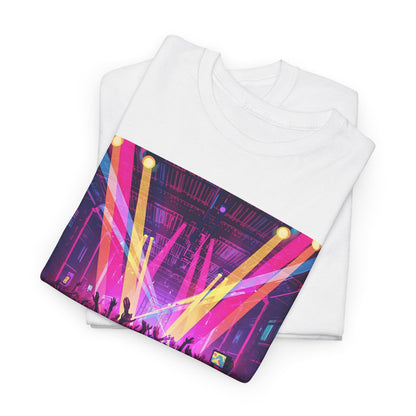Neon Rave Crowd T-Shirt – Electric Dance Floor Party Tee (Gildan 5000)