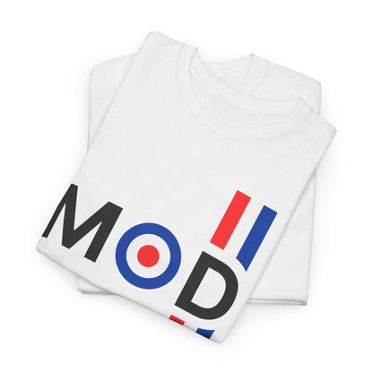 MOD T-Shirt – Minimalist Bullseye & Stripes Wear – White