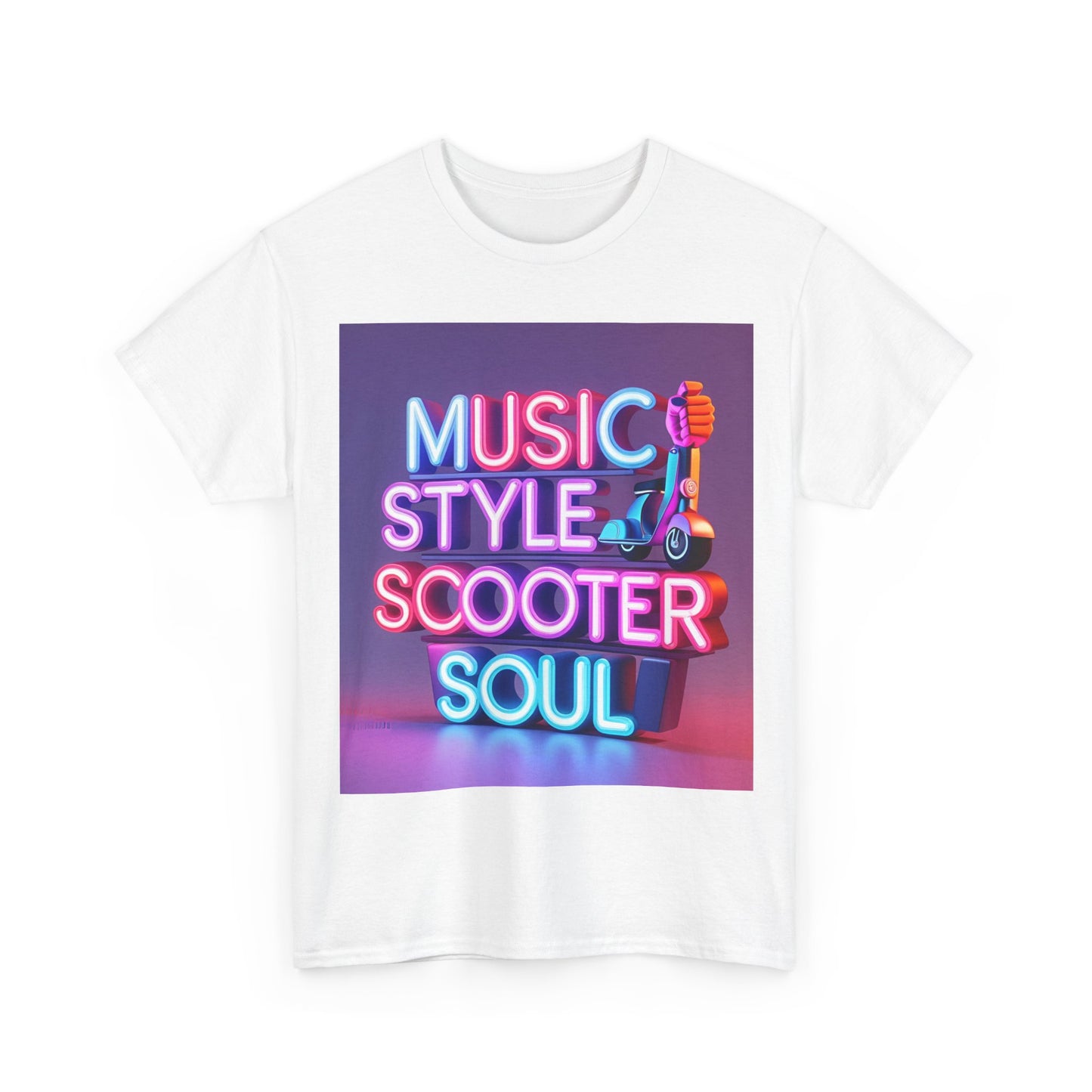 Music Style Scooter Soul T-Shirt – Neon Mod & Northern Soul Wear – White