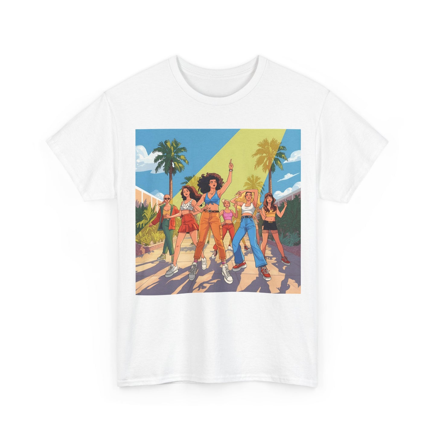 Festival Squad T-Shirt – Retro Rave Girl Group Tee (Gildan 5000)