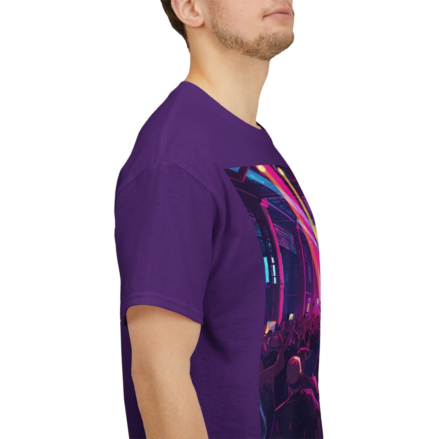 Neon Rave Crowd T-Shirt – Electric Dance Floor Party Tee (Gildan 5000)