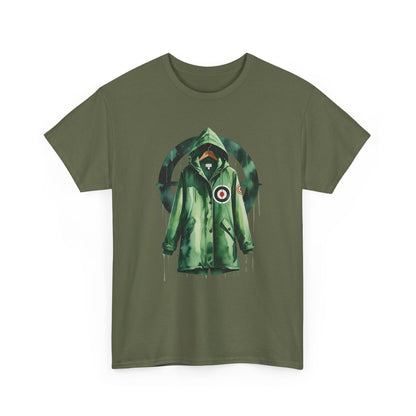 Mod Fishtail Parka T-Shirt – Watercolor Bullseye Graphic – Unisex