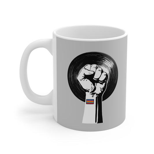 Empowered Fist Mug - Motivational Coffee Cup for Activists, Gifts for Change-Makers, Home Office Décor, Inspirational Drinkware