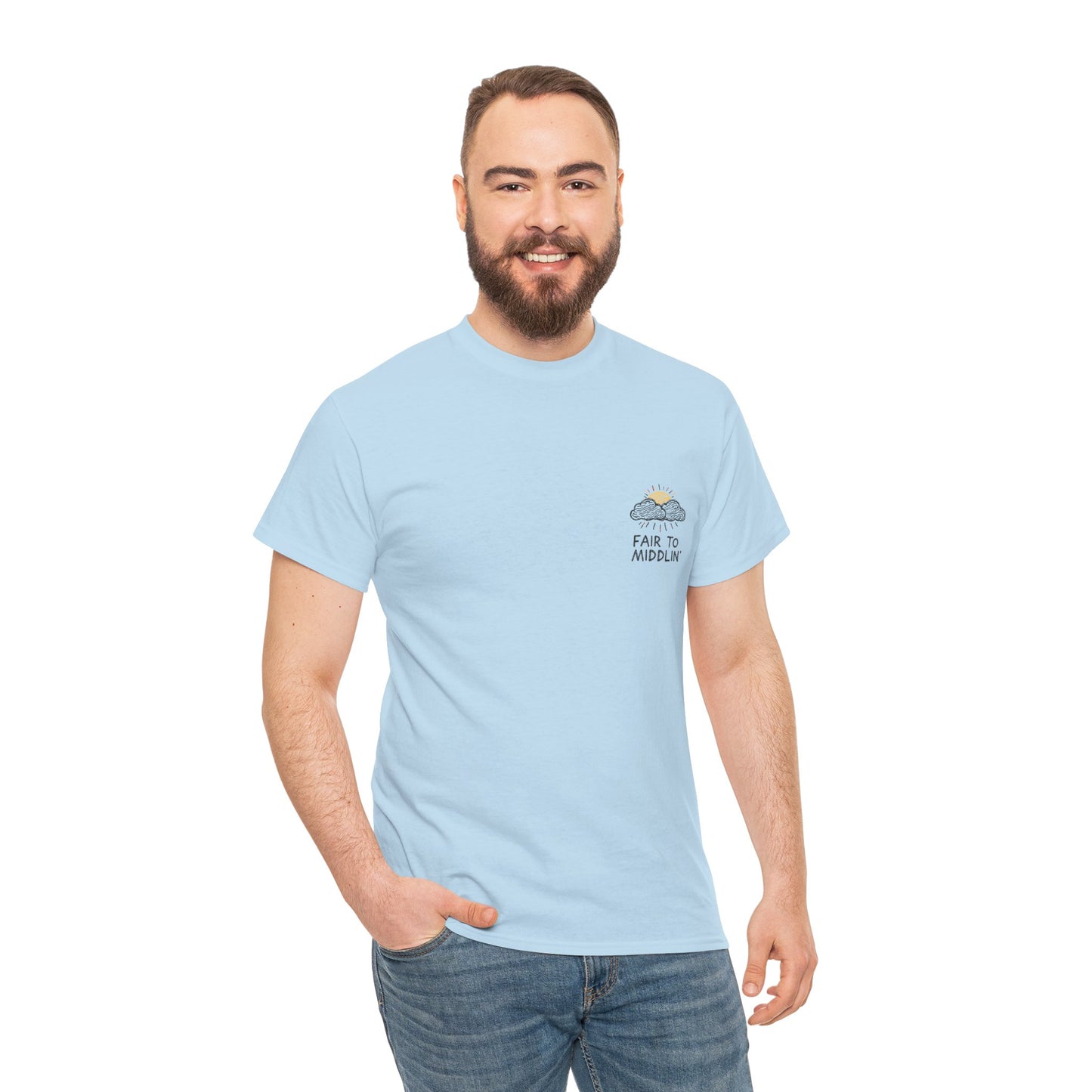 Fair to Middlin' T-Shirt | Simply Yorkshire Collection | Funny Weather Slogan Tee