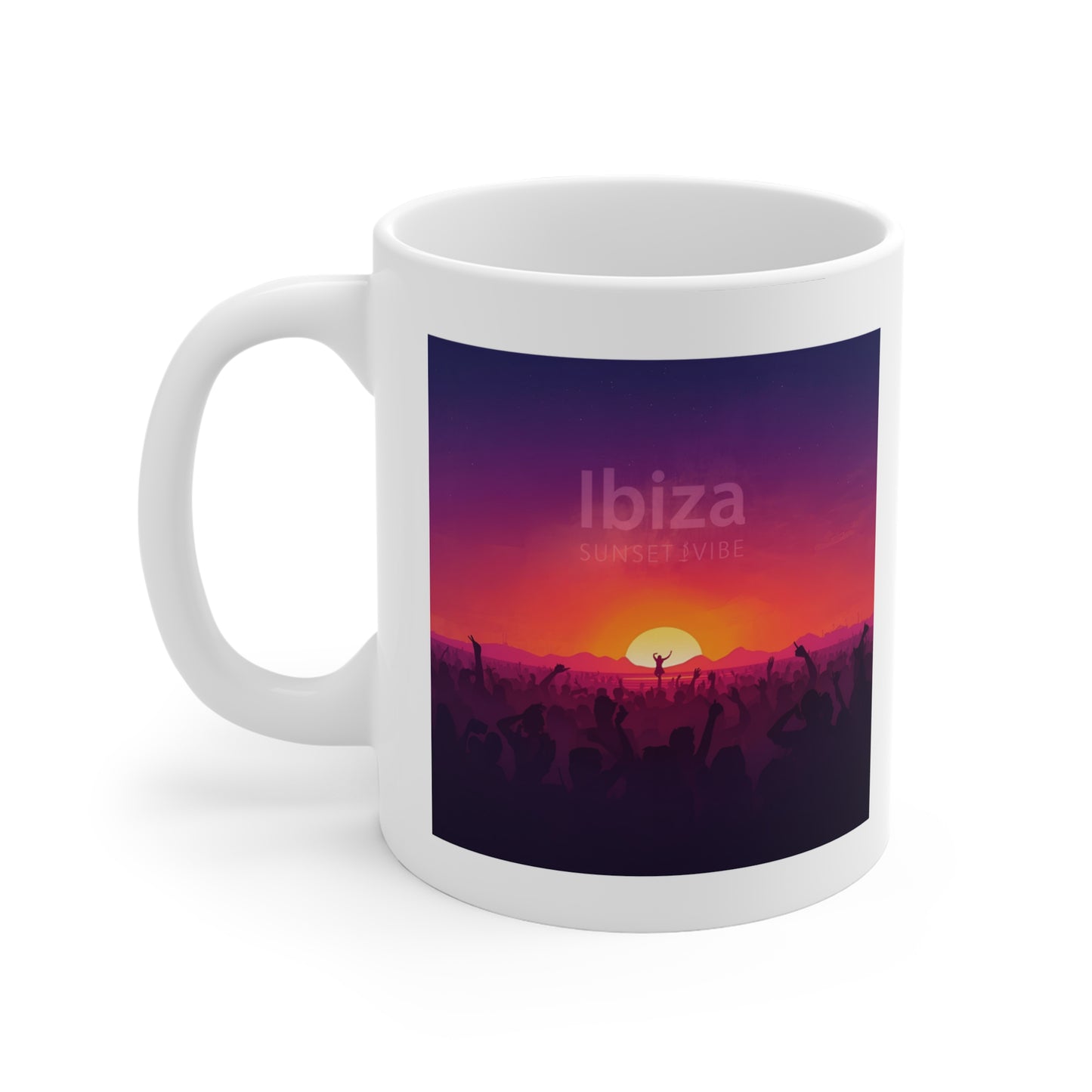 Ibiza Sunset Vibe Mug | Iconic Balearic Beat Coffee Cup (11oz)