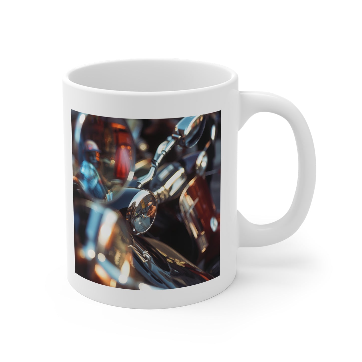 Vibrant Motorcycle Art Mug, Unique Bike Design, Perfect Gift for Bikers, Collectors, & Motorbike Enthusiasts, Coffee & Tea Lover's Mug