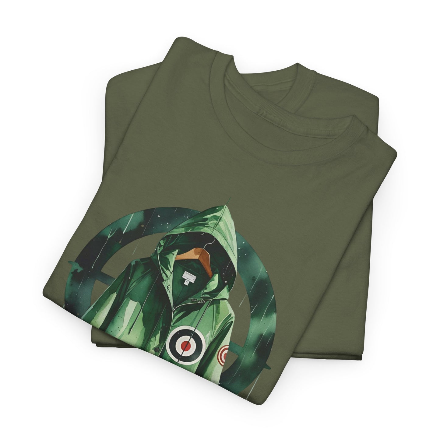Mod Fishtail Parka T-Shirt – Watercolor Bullseye Graphic – Unisex