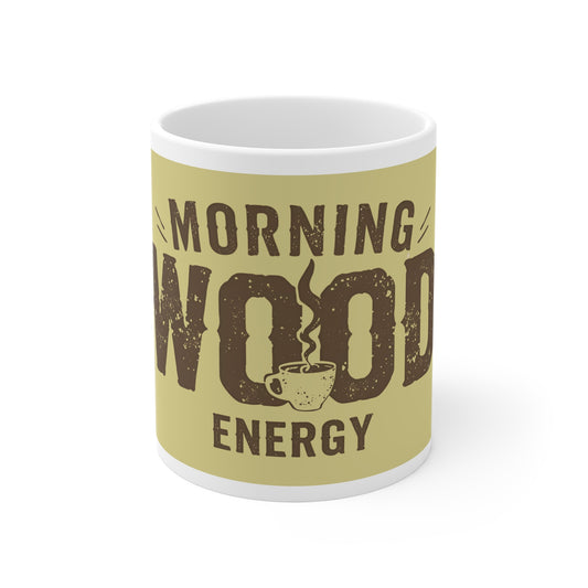 Morning Wood Energy – Funny Raunchy Coffee Mug