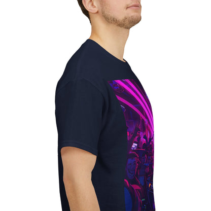 Neon Rave Cartoon Face T-Shirt – EDM Party Vibes Tee (Gildan 5000)