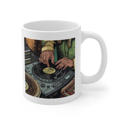 DJ Inspired Coffee Mug, Music Lover Gift, Vinyl Enthusiast Cup, Tea Mug, Retro Music Decor, Gift for DJs