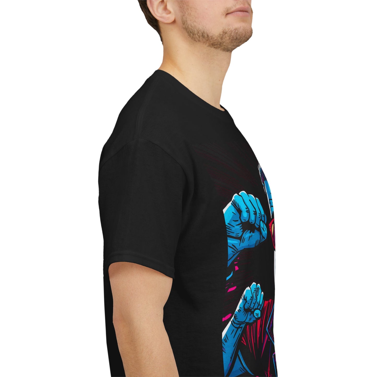 Neon Party Guy Graphic T-Shirt – Gildan 5000 Heavyweight Cotton