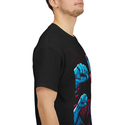 Neon Party Guy Graphic T-Shirt – Gildan 5000 Heavyweight Cotton