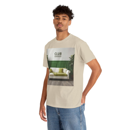 Club Classics Sofa T-Shirt – Minimal Rave-Inspired Tee (Gildan 5000)