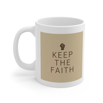 Inspirational Coffee Mug with 'Keep the Faith' | Motivational Gift for Friends, Home Decor, Birthday Gift, Office Mug, Affirmation