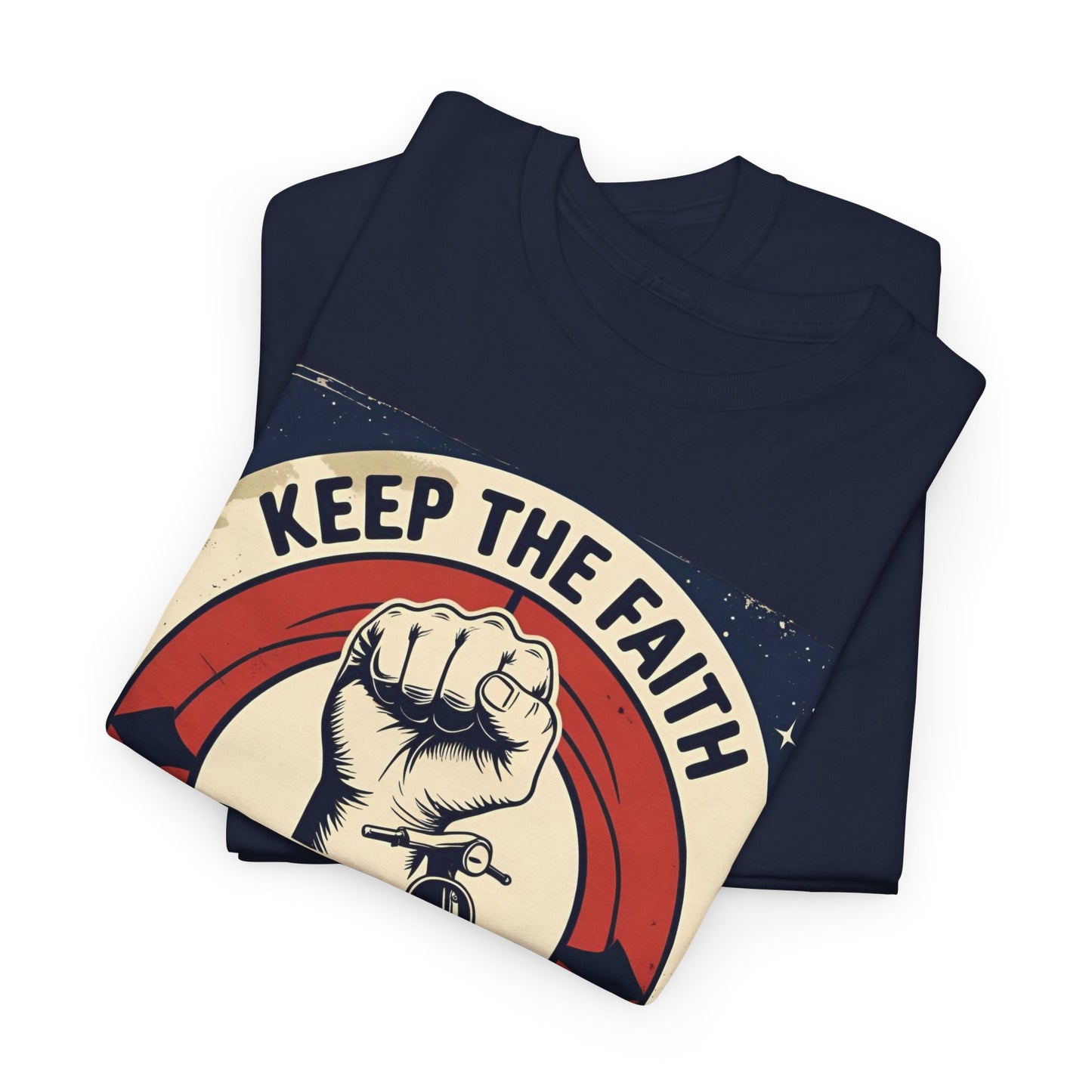 Keep The Faith Mod T-Shirt – Ride The Scooter Northern Soul Wear – Navy