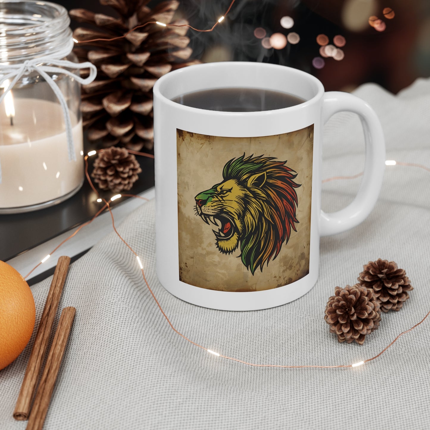 Rasta Animal Art Mug, Unique Coffee Cup for Animal Lovers, Gift for Nature Enthusiasts, Funny Tea Mug, Vintage Style Drinkware