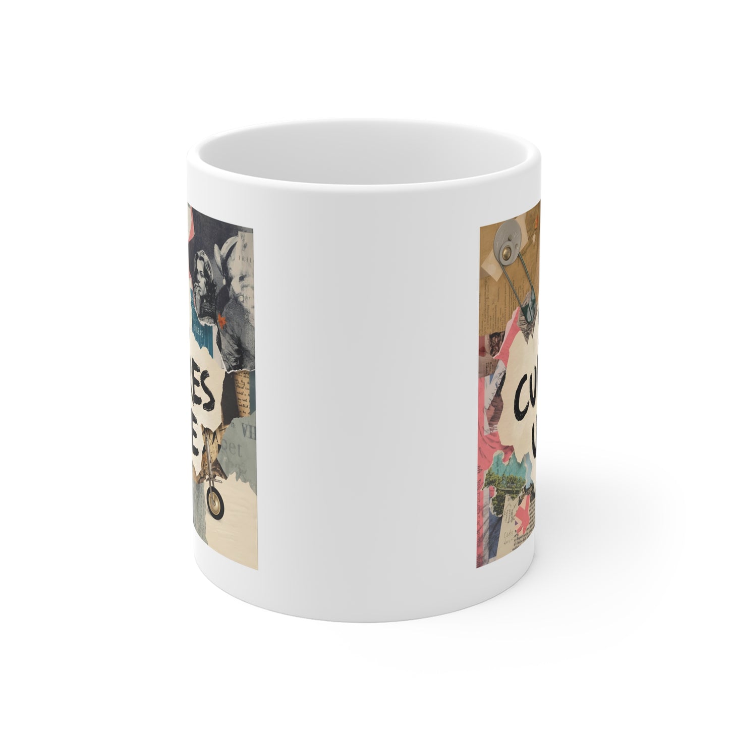 Subcultures Unite Mug, 11oz White Coffee Cup, Unique Gift for Creatives, Artistic Drinkware, Hipster Decor, Friends Gathering