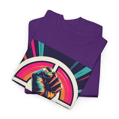 Vibrant Fist T-Shirt – Modern Northern Soul Symbol – Purple