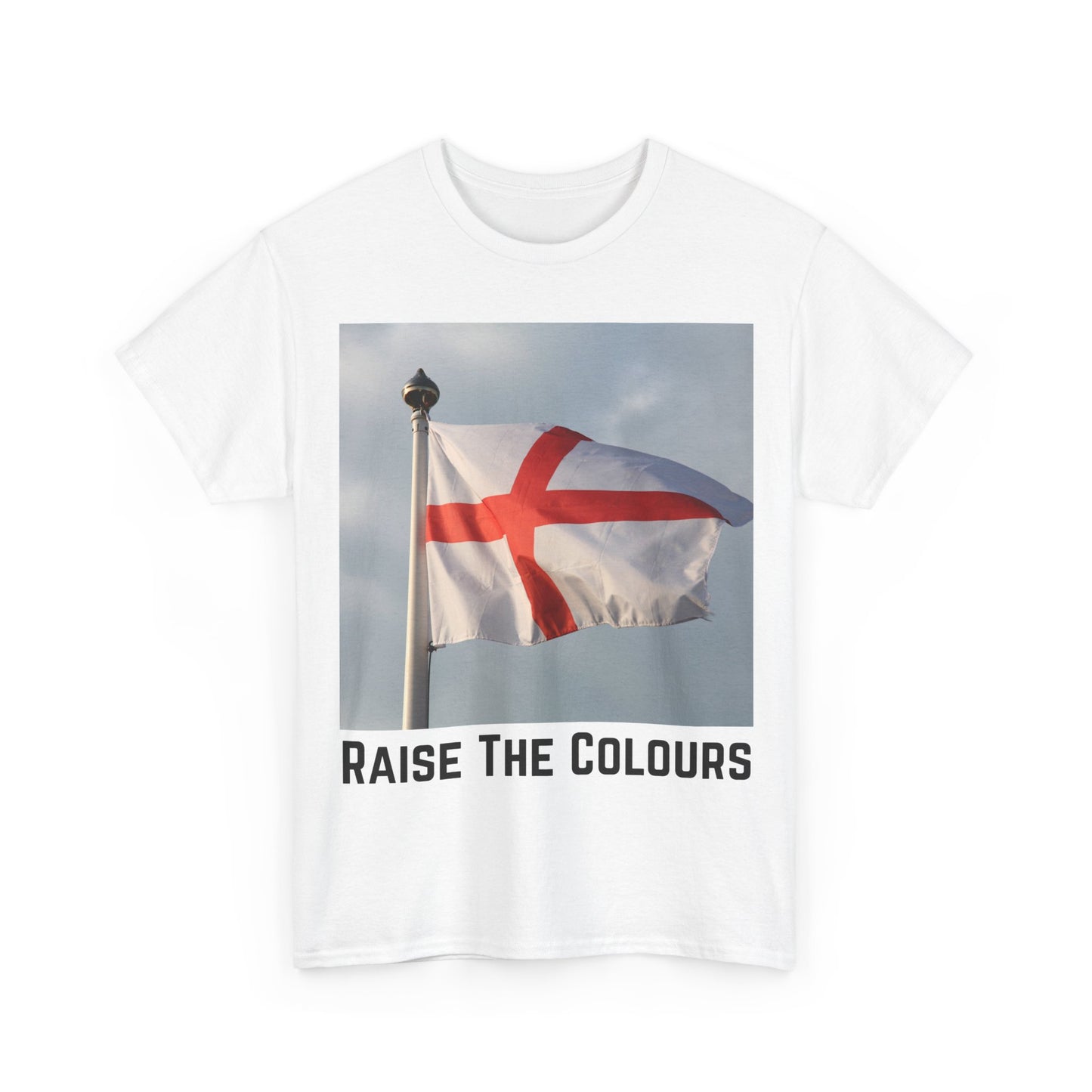 Raise The Colours T-Shirt – St. George's Cross & England Pride – White