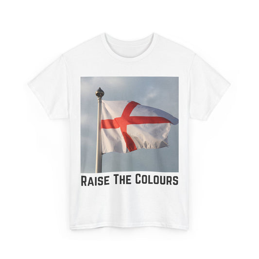 Raise The Colours T-Shirt – St. George's Cross & England Pride – White