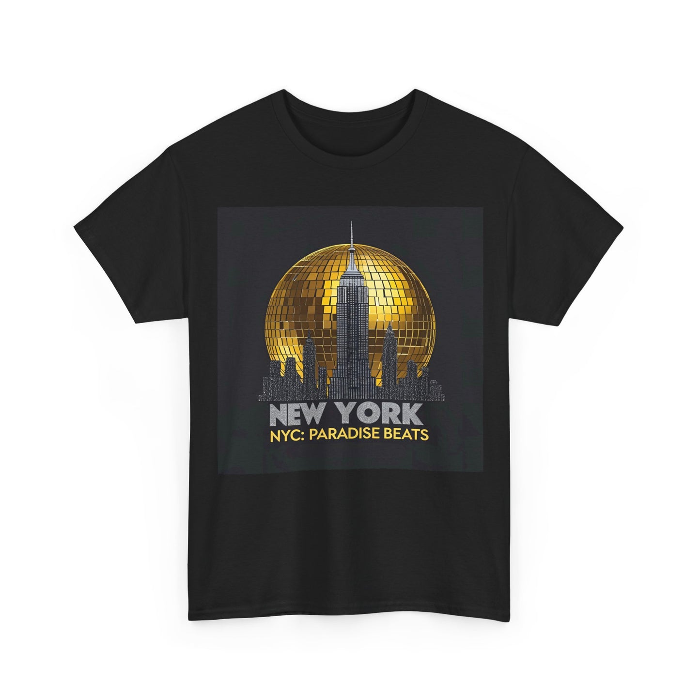 New York Paradise Beats T-Shirt – NYC Disco & City Wear – Black