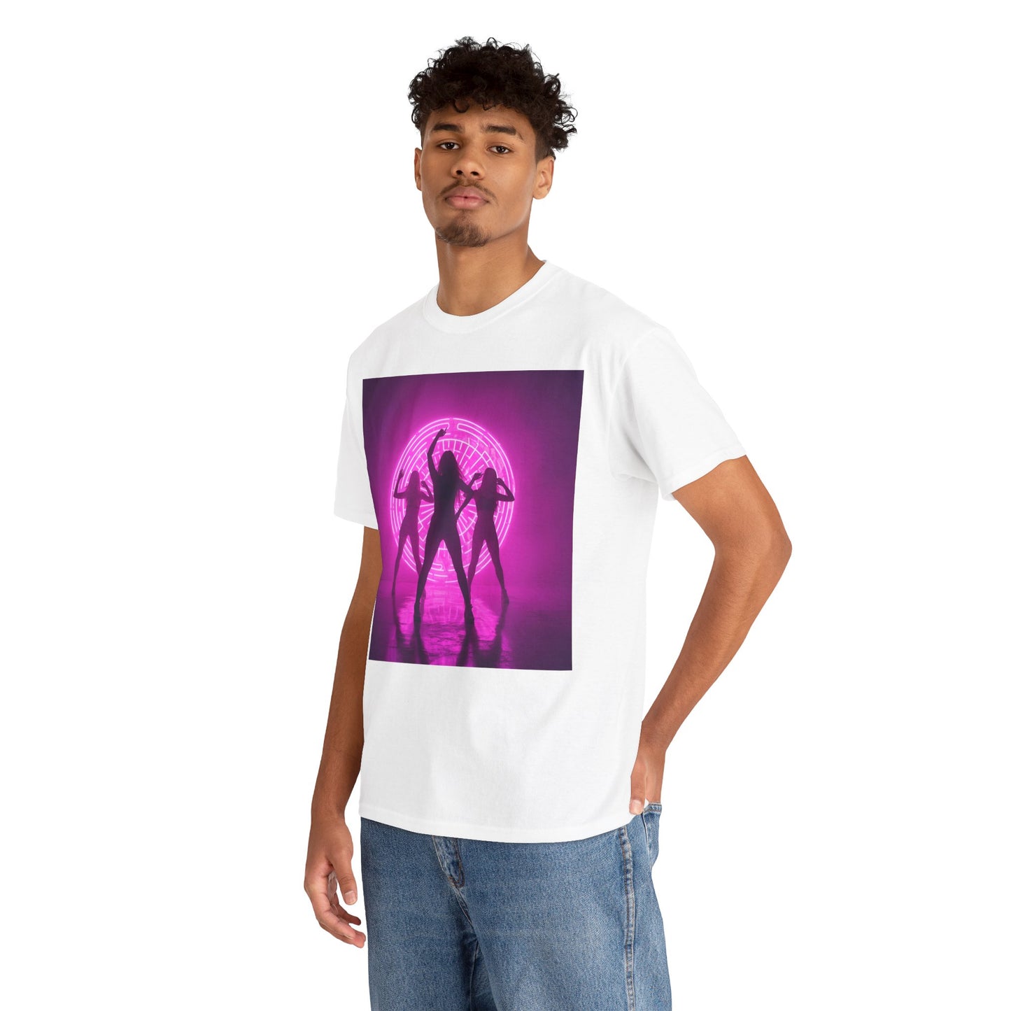 Neon Dance Silhouette Rave T-Shirt – Glow Party EDM Tee (Gildan 5000)