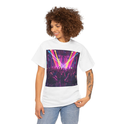 Neon Rave Crowd T-Shirt – Electric Dance Floor Party Tee (Gildan 5000)