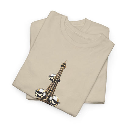 Paris House With Style T-Shirt – Eiffel Tower & Disco Wear – Sand