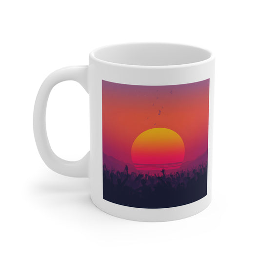 Sunset Serenade Mug | Music Festival Vibe Coffee Cup (11oz)