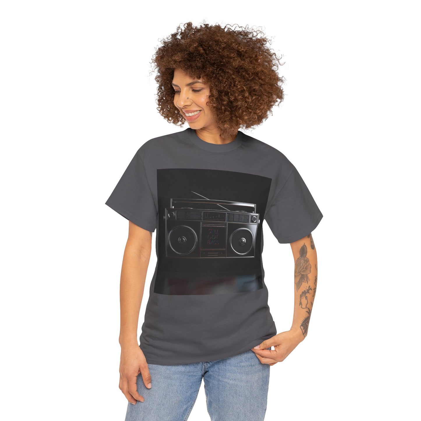 Still Got Bass Boombox T-Shirt – Retro Old School Speaker Tee (Gildan 5000)