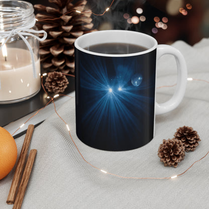 Energizing Cosmic Mug, Night Sky Coffee Cup, Astronaut Theme Drinkware, Unique Astronomy Gift, Space Lover's Mug