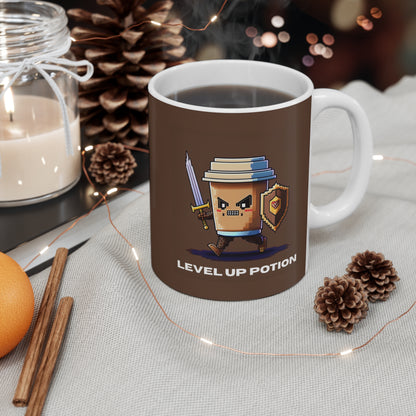 Level Up Potion Gamer Mug, Fun Coffee Cup, Gaming Gift, Nerdy Mug, Birthday Present, Video Game Accessories
