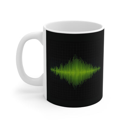 Soundwave Coffee Mug, Gift for Musicians, Audio Lover Drinkware, Unique Personalized Mug, Music Enthusiast Present