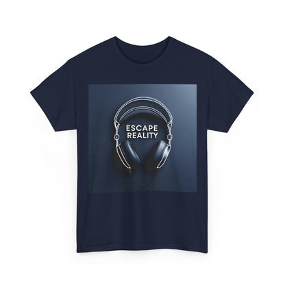 Escape Reality T-Shirt – Headphones & Minimalist Tee