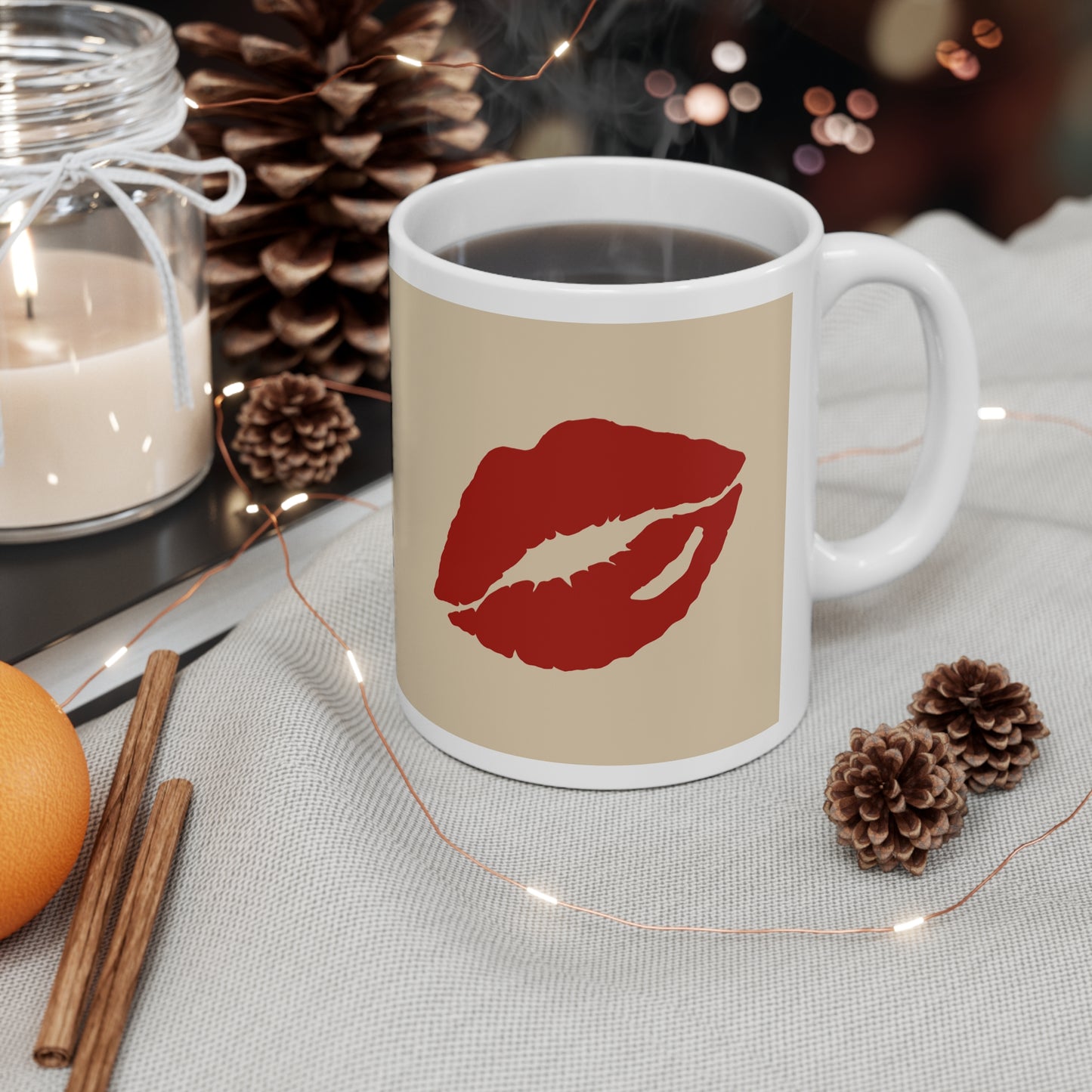 Hot Stuff – Funny Naughty Kiss Print Coffee Mug