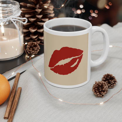 Hot Stuff – Funny Naughty Kiss Print Coffee Mug