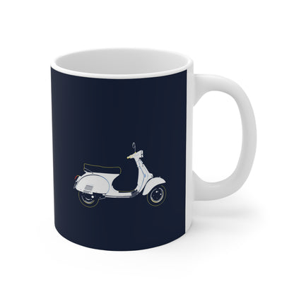 Retro Scooter Mug, Coffee Cup for Scooter Lovers, Unique Gifts for Him/Her, Vintage Bike Lover's Present, Classic Vespa Design