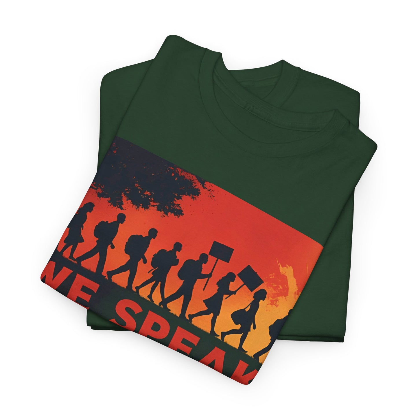 We Speak For The Silent T-Shirt – Social Justice & Advocacy Wear – Military Green