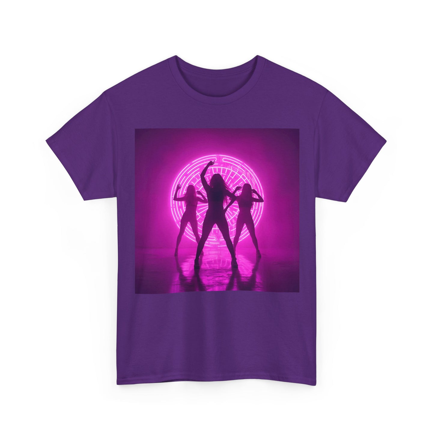Neon Dance Silhouette Rave T-Shirt – Glow Party EDM Tee (Gildan 5000)