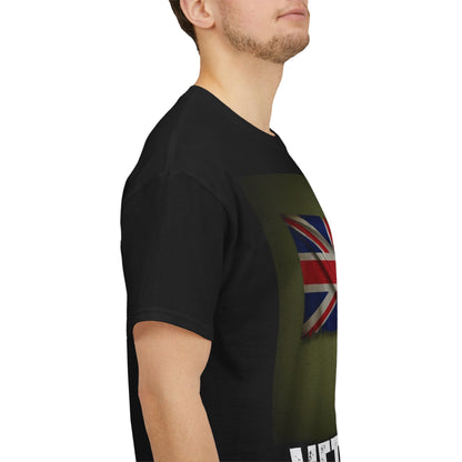 Veteran T-Shirt – Kneeling Soldier & Union Jack – Black