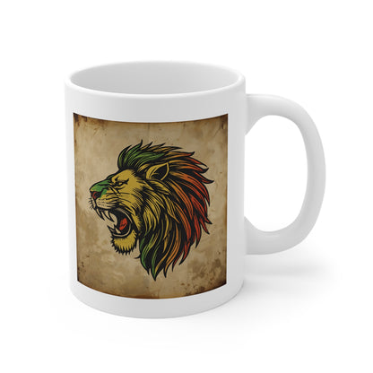 Rasta Animal Art Mug, Unique Coffee Cup for Animal Lovers, Gift for Nature Enthusiasts, Funny Tea Mug, Vintage Style Drinkware