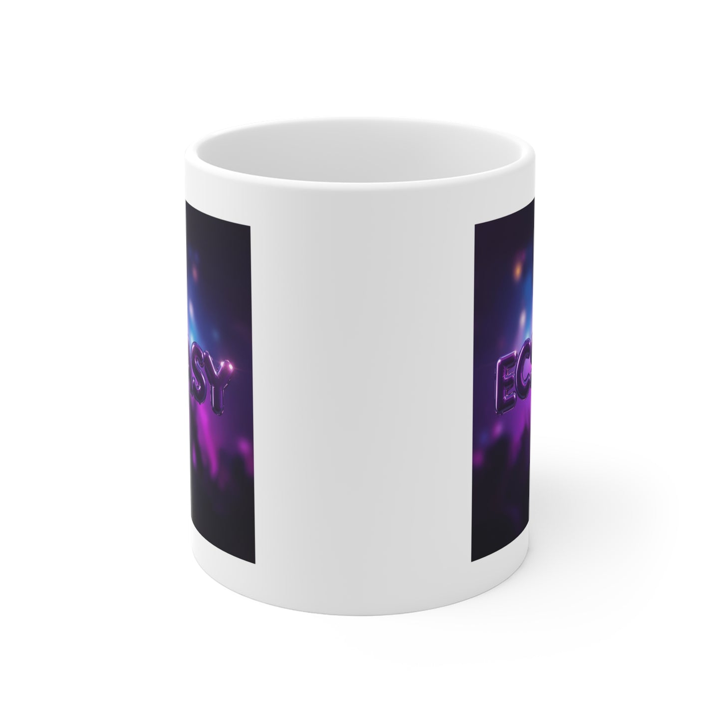 Ecstasy 11oz White Mug | Perfect for Parties, Coffee Lovers, Cafe Decor, Motivational Gift, Music Events