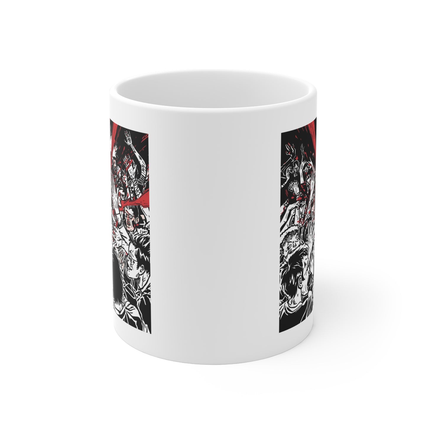 Gothic Skull Mug, 11oz Coffee Cup, Edgy Drinkware, Halloween Gift, Alternative Art, Unique Home Decor